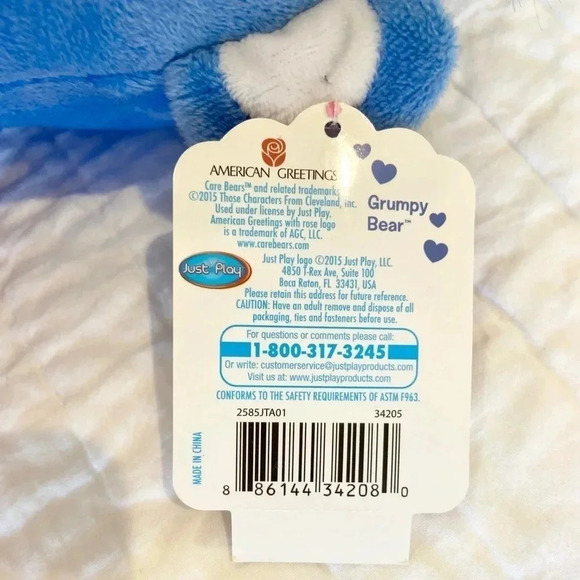 Care Bears Valentine Grumpy Bear Love Stinks 2015 Retired Very Rare NWT - Picture 7 of 12